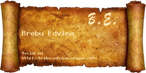 Brebu Edvina névjegykártya